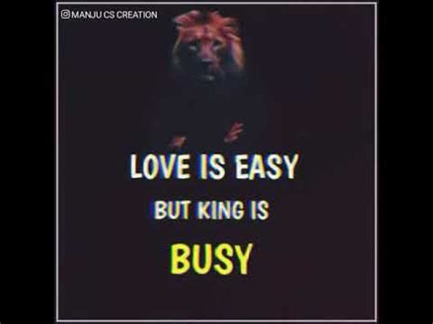 love is easy but king is busy